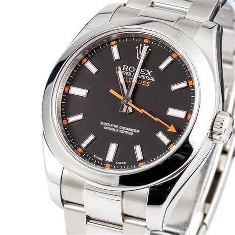 rolex milgauss black dial no numbers|Rolex Milgauss black dial price.